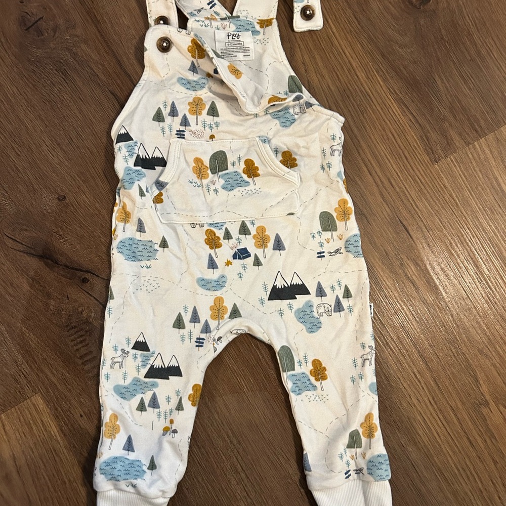 Little Sleepies LETS EXPLORE Overalls with Forest Print